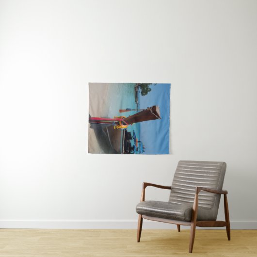 Traditionelles Thai-Boot Wandteppich (Beispiel (Horizontal))