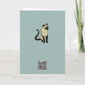 Traditionelles Thai Cat Minimalistisch Vector Desi Karte (Rückseite)