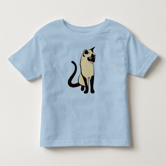Traditionelles Thai Cat Minimalistisch Vector Desi Kleinkind T-shirt (Vorderseite)