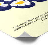 Traditionelles Thai Dessert - einfarbig Poster (Ecke)