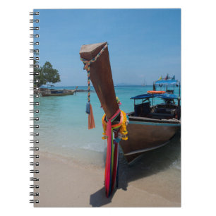 Traditionelles thailändisches Boot Notizblock
