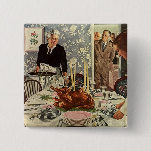 Traditionelles Thanksgiving-Day-Truthahn-Dinner mi Button