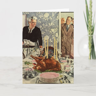 Traditionelles Thanksgiving-Day-Truthahn-Dinner mi Feiertagskarte