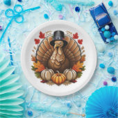 Traditionelles Thanksgiving-Design Pappteller (Party)