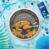 Traditionelles Thanksgiving-Design Pappteller (Party)