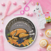 Traditionelles Thanksgiving-Design Pappteller (Party)
