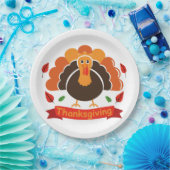 Traditionelles Thanksgiving-Design Pappteller (Party)
