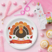 Traditionelles Thanksgiving-Design Pappteller (Party)