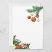 Traditionelles Tree Weihnachtsbaum-Party Einladung (Rückseite)