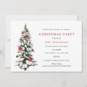 Traditionelles Tree Weihnachtsbaum-Party Einladung (Vorderseite)