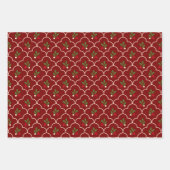 Traditionelles Trio Scallop und Heiligabend Geschenkpapier Set (Vorderseite)