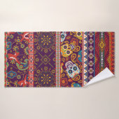 Traditionelles Tuch-Flickwerk im mexikanischen Sti Badehandtuch (Badehandtuch)