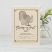 Traditionelles Türkisches Erntedank Fest Einladung (Stehend Vorderseite)