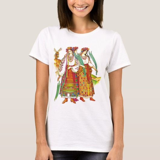 Traditionelles ukrainisches Kleid von Kyivschyna T-Shirt (Vorderseite)