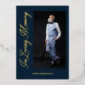 Traditionelles und elegantes Goldenes Foto Folieneinladung (Vorderseite)