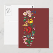 Traditionelles ungarisches Volksmotiv, einfache Po Postkarte (Vorne/Hinten)