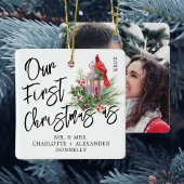 Traditionelles Unser erstes Weihnachtsfest Foto Ke Keramikornament