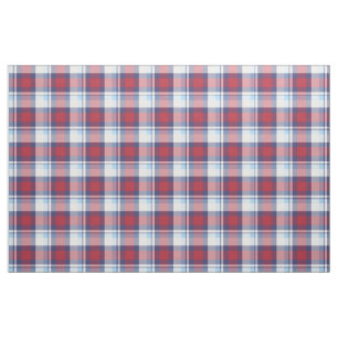 Traditionelles US Red White Blue Tartan Muster Stoff