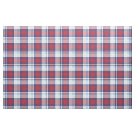 Traditionelles US Red White Blue Tartan Muster Stoff (Fat Quarter (45,7 x 55,9 cm))