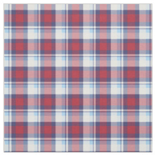 Traditionelles US Red White Blue Tartan Muster Stoff