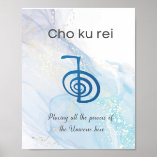 Traditionelles Usui Reiki Symbol Cho Ku Rei Poster
