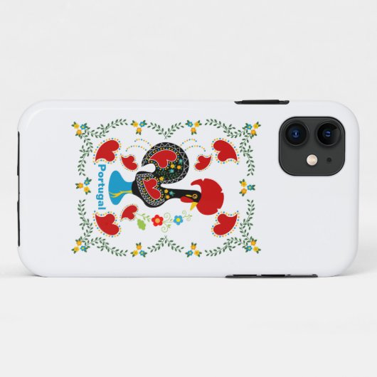 Traditionelles Verzeichnis Portugals in schwarz Case-Mate iPhone Hülle (Rückseite (Horizontal))