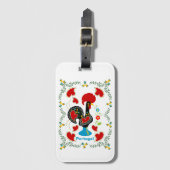 Traditionelles Verzeichnis Portugals in schwarz Gepäckanhänger (Vorderseite Vertikal)