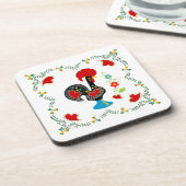 Traditionelles Verzeichnis Portugals in schwarz Getränkeuntersetzer (Linke Seite)