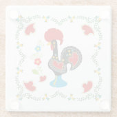 Traditionelles Verzeichnis Portugals in schwarz Glasuntersetzer (Rückseite)