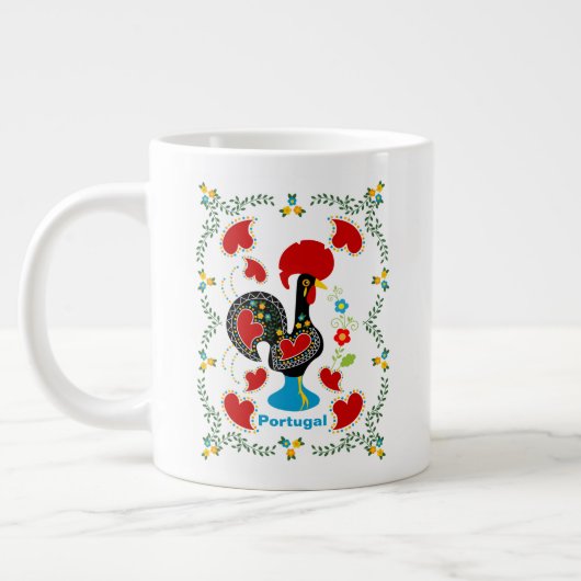 Traditionelles Verzeichnis Portugals in schwarz Jumbo-Tasse (Links)