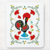 Traditionelles Verzeichnis Portugals in schwarz Mousepad (Vorne)