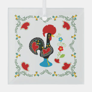 Traditionelles Verzeichnis Portugals in schwarz Ornament Aus Glas