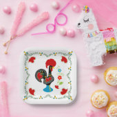 Traditionelles Verzeichnis Portugals in schwarz Pappteller (Party)