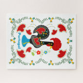 Traditionelles Verzeichnis Portugals in schwarz Puzzle (Horizontal)