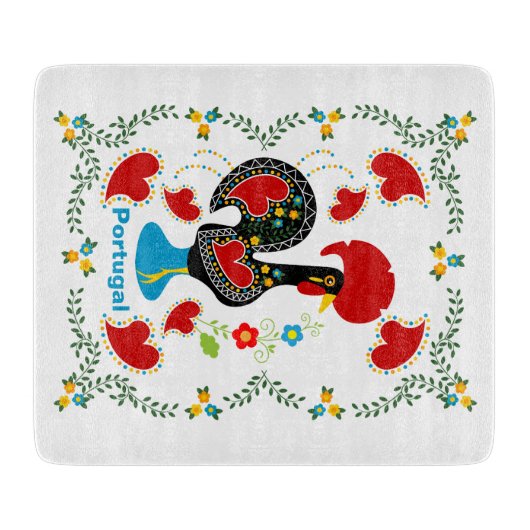 Traditionelles Verzeichnis Portugals in schwarz Schneidebrett (Vorderseite)