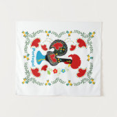 Traditionelles Verzeichnis Portugals in schwarz Wandteppich (Vorderseite (Horizontal))