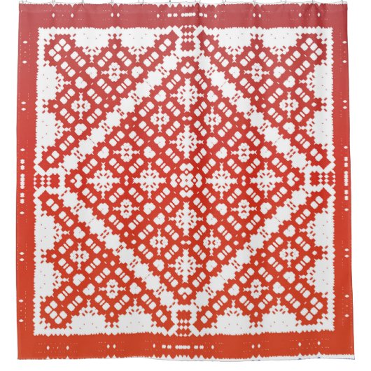 Traditionelles verziertes mexikanisches Talavera.  Duschvorhang (Vorderseite)