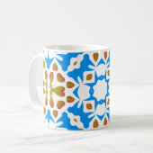 Traditionelles verziertes mexikanisches Talavera. Kaffeetasse (Vorderseite Links)
