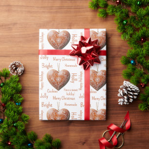 Traditionelles verziertes Weihnachtsplätzchen Geschenkpapier