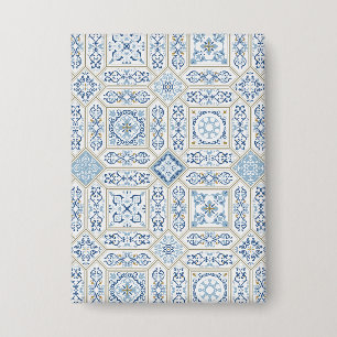 Traditionelles Vintage-Portugal-Azulejo Button