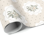 Traditionelles Vintages Beige Weihnachtswrapping P Geschenkpapier (Rolleneckpunkt)