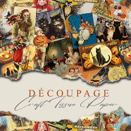 Traditionelles Vintages Halloween-Dekoupage Seidenpapier