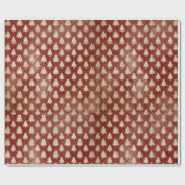 Traditionelles Vintages Rotweihnachtspapier Geschenkpapier (Flach)