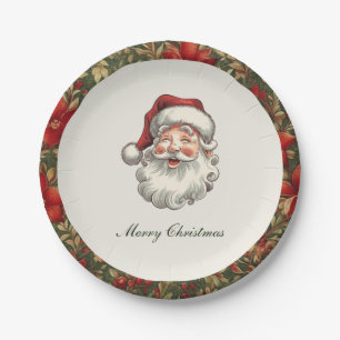 Traditionelles Vintages Weihnachtsfest Pappteller