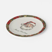 Traditionelles Vintages Weihnachtsfest Pappteller (Schrägansicht)