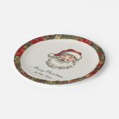 Traditionelles Vintages Weihnachtsfest Pappteller (Schrägansicht)