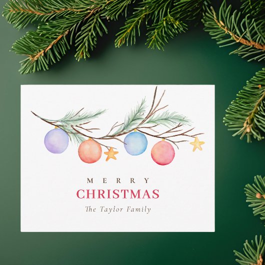 Traditionelles Weihnachten Rustikale Wasserfarbe G