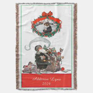 Traditionelles Weihnachten Vintage Weihnachtsmann Decke