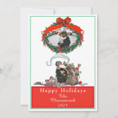 Traditionelles Weihnachten Vintages Santa Foto (Vorderseite)