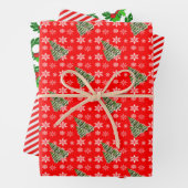 Traditionelles Weihnachts-3-Stile-Set Geschenkpapier Set (Beispiel)